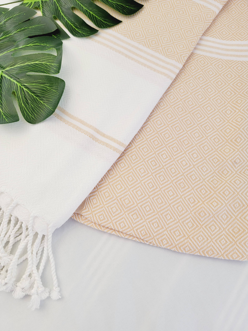 100% COTTON THROW BLANKET 40"X70"-Easy fold throw LIGHT TABA