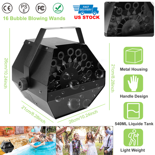 Automatic Bubble Machine 25W Pro Bubble Blower Maker 