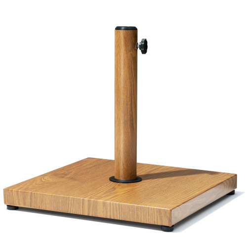 Brown Market Umbrella Fillable Steel In Ground Adjustable Umbrella Base