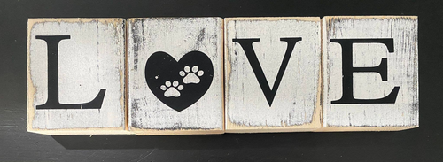 Love With (Heart/Paw Design)