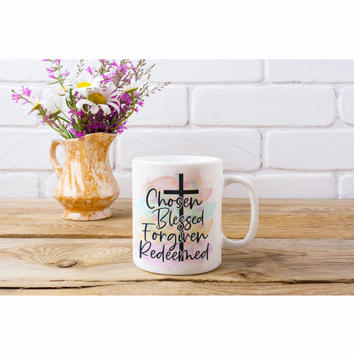 Chosen Blessed Forgiven Mug and Coaster Set