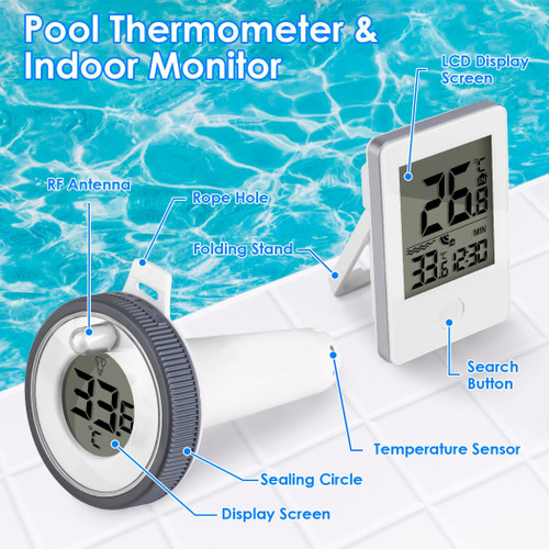 Wireless Floating Pool Thermometer 
