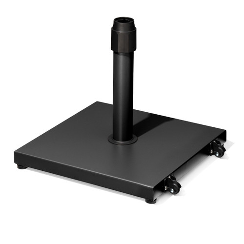 Black Market Umbrella Steel In Ground Adjustable Umbrella Base With Wheels