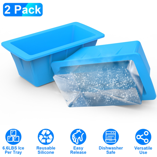 2 Pack 6.6LBS Silicone Freezer 