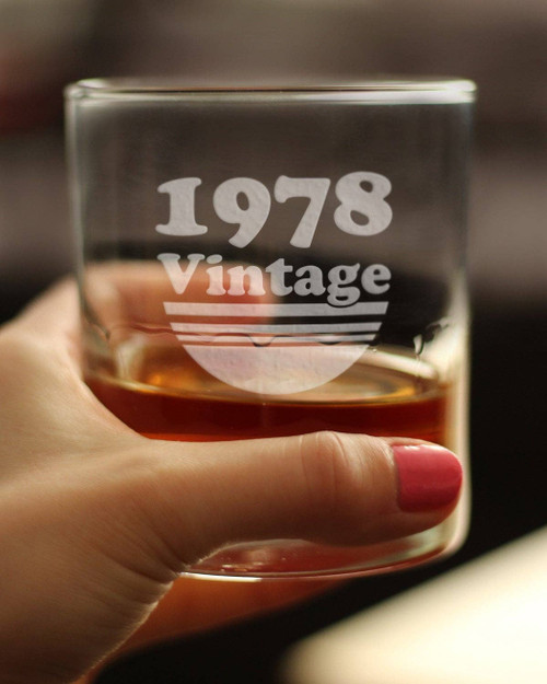 Vintage 1978 Whiskey Rocks Glass - 46th Birthday Gifts