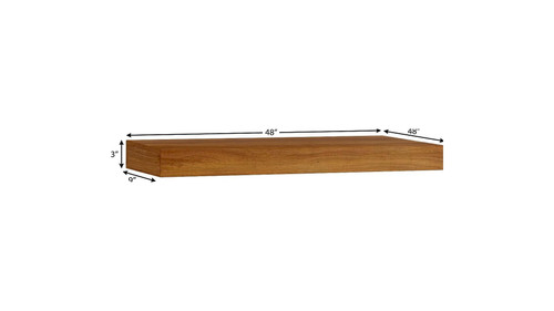 9" Brown Wood Wall Mounted Bathroom Shelves