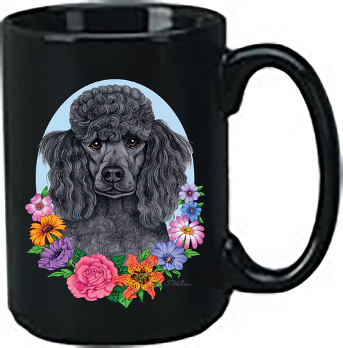 Poodle Black - Best of Breed Ceramic 15oz Coffee Black Mug