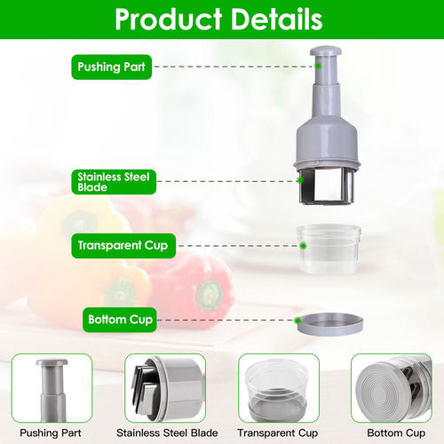 Manual Food Chopper Vegetable Chopper Dicer 