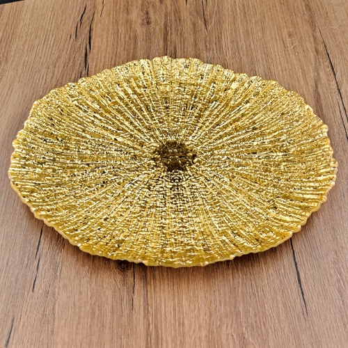 CORAL Gilded Glass Plate