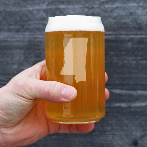 Mississippi Beer Can Pint Glass - Mississippians Gifts