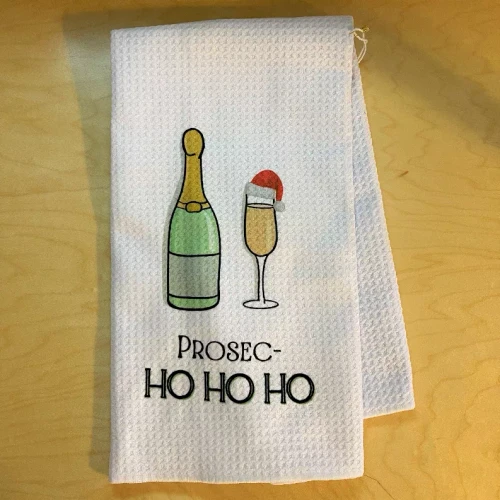 Prosec-Ho Ho Ho - Tea Towel