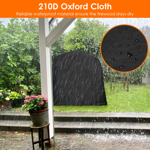 Round Firewood Rack Cover Waterproof Windproof UV Resistant