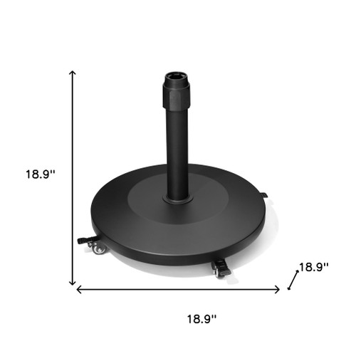 Black Market Umbrella Steel In Ground Adjustable Umbrella Base With Wheels