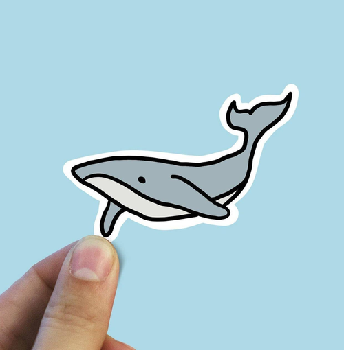 Simple Whale Vinyl Sticker