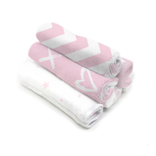 Wash Cloths 6/Pk Single Ply Girls 
