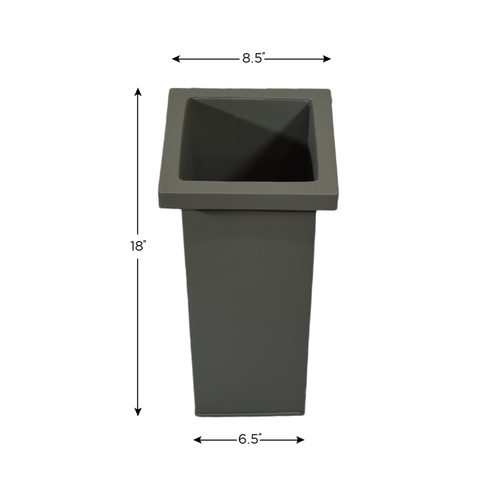 Handmade 100% Iron Rectangle Modern Dull Green Color Planters Pot