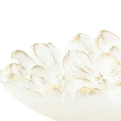 10" White Cast Iron Handmade Trinket Tray