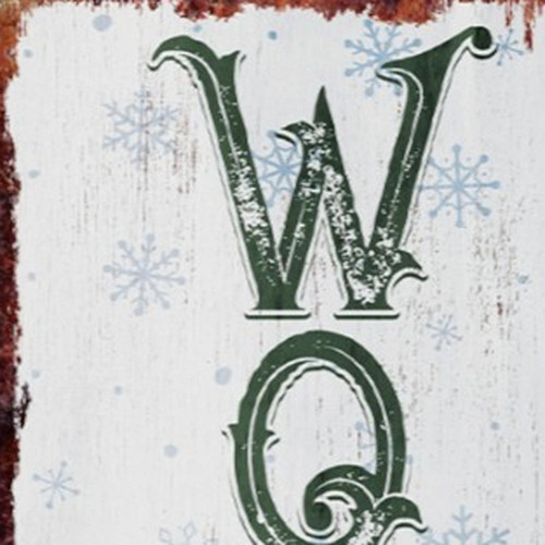36" White Green And Red Christmas Snowman Solid Wood Porch Sign
