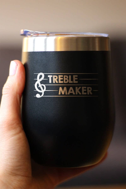 Treble Maker Insulated Wine Tumbler - Funny Musician Gifts