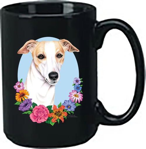 Whippet - Best of Breed Ceramic 15oz Coffee Black Mug