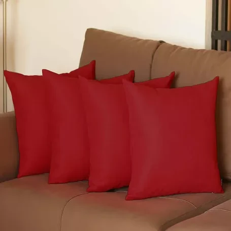 Farmhouse Square and Lumbar Solid Color Throw Pillow Covers Set