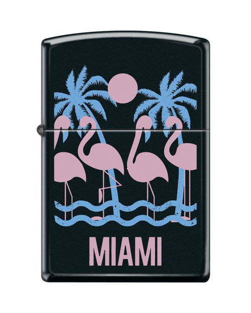 Zippo Miami Flamingo Design Matte Lighter 