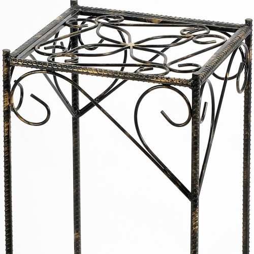 26" Black And Gold Metal Garden Accents Accessories