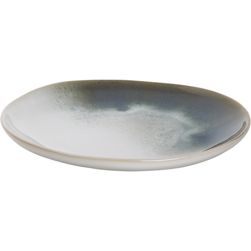 Plate White/Green Nordic 