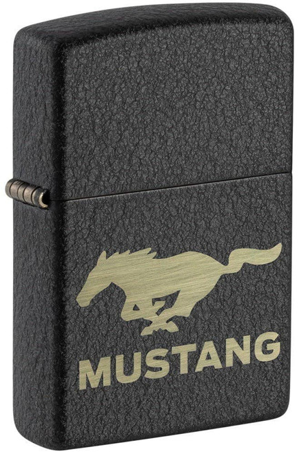 Zippo Ford Mustang Logo Crackle Finish Lighter 