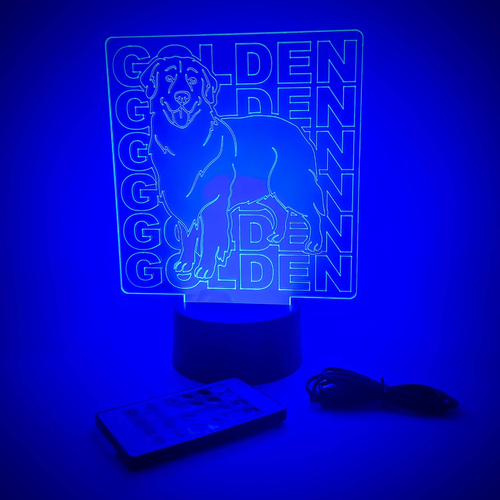 Golden Retriever Breed LED Light Lamp | Gift for Dog Lovers