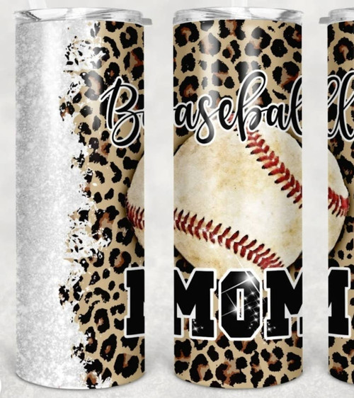 Baseball mom skinny tumbler