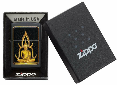 Zippo Golden Buddha Enlightenment Matte Genuine Windproof Lighter 