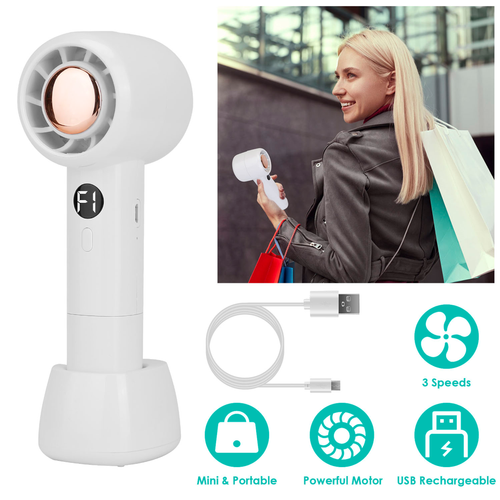 Mini Portable Fan USB Rechargeable Handheld Cooling Fan