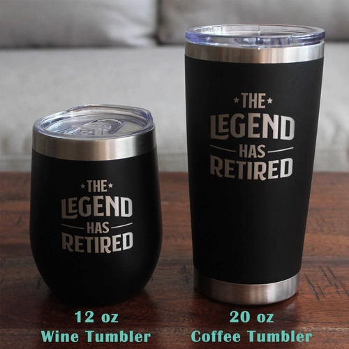 Legend Has Retired Beer Can Pint Glass - Retirement Gifts