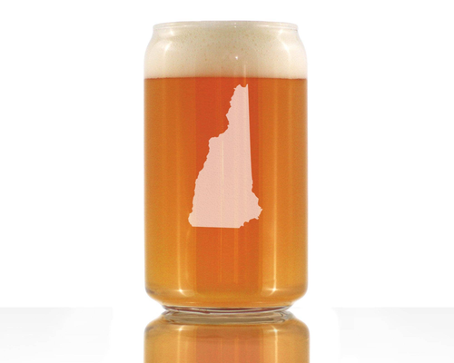 New Hampshire Beer Can Pint Glass - Granite Staters Gifts