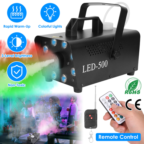 500W Fog Machine 2000CFM Colorful Smoke Machine 
