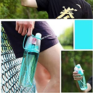 Hydration Water Bottle with Spray Mist 600ML