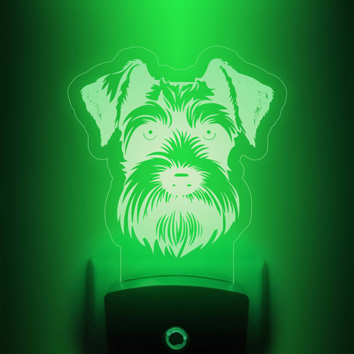 Schnauzer Dog Nightlight | Pet Lover LED Plug In Night Light