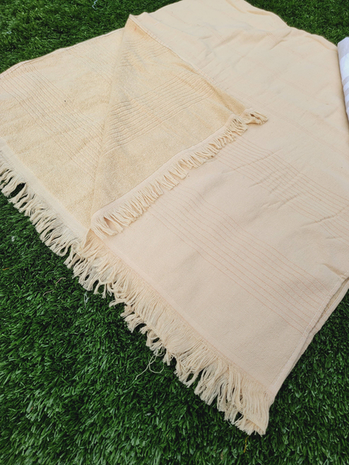 Onesided Terry Towel - Sand free beach and Bath towel- Beige