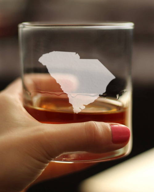 South Carolina Whiskey Rocks Glass - Palmetto State Gifts