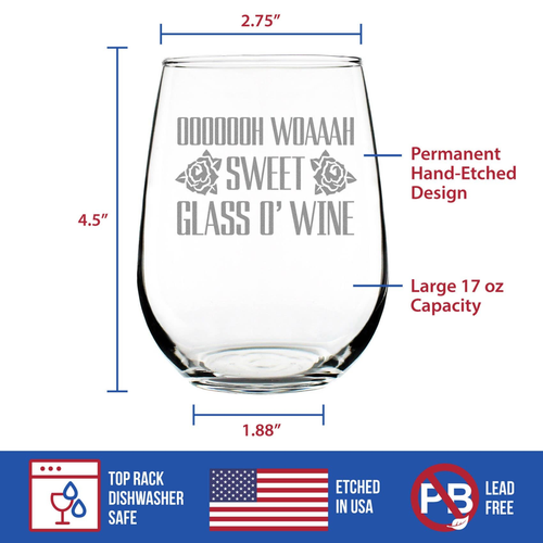 Sweet Glass o Wine Stemless Wine Glass - Funny Gifts