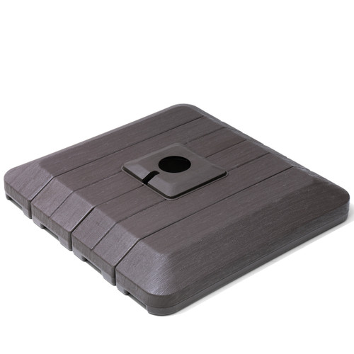 Brown Cantilever Umbrella Fillable Steel In Ground Umbrella Base