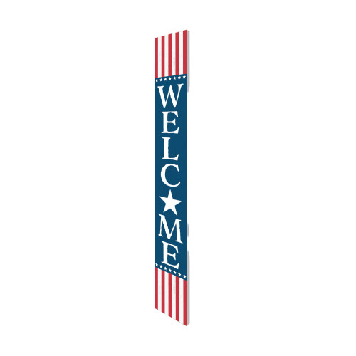 72" Red White And Blue Solid Wood Porch Sign