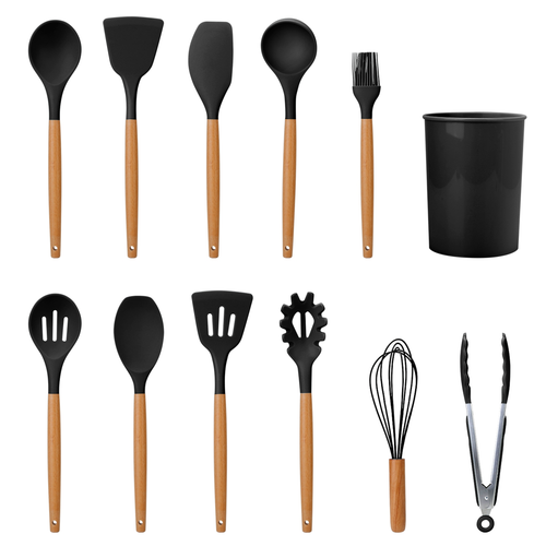 11Pcs Silicone Cooking Utensil Set 