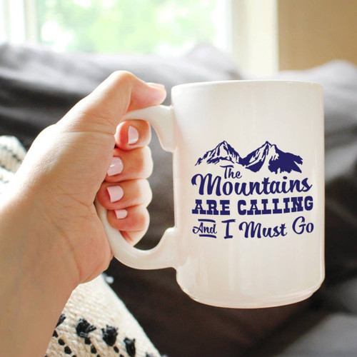 Mountains are Calling Coffee Mug - Outdoors Nature Gifts