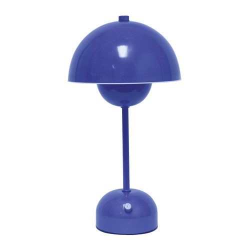 12" Blue Metal Table Lamp