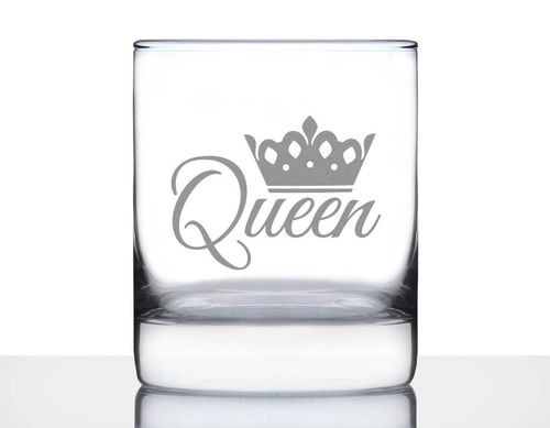 Queen Whiskey Rocks Glass -  Gifts and Decor