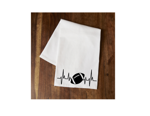 Football Heartbeat Tea Towel