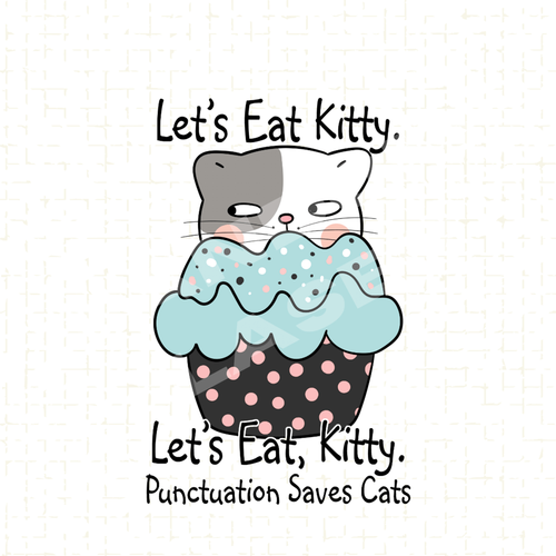 Punctuation Saves Cats Kitchen Towel