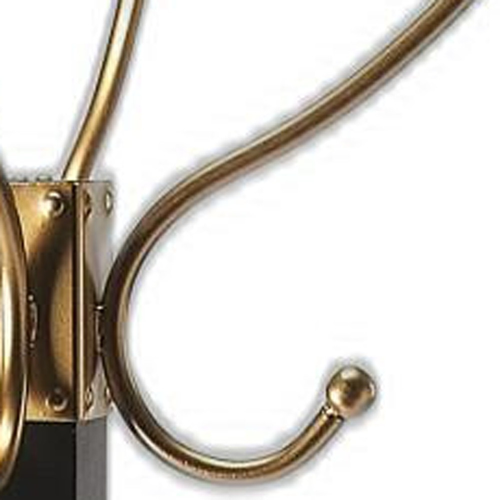 Logan Square Black & Gold Coat Rack Tree